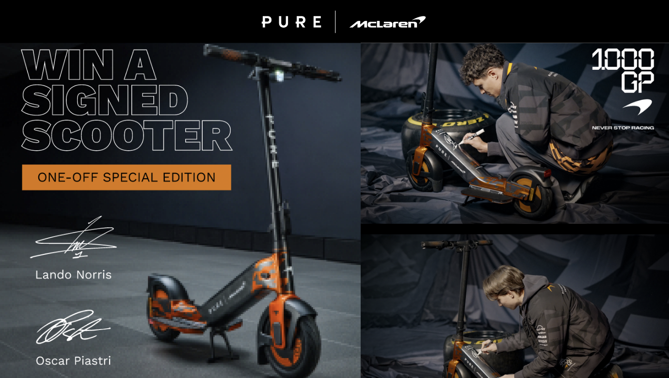 McLaren F1 1000th GP記念サイン入りPURE × McLaren Special Editionが当たる！